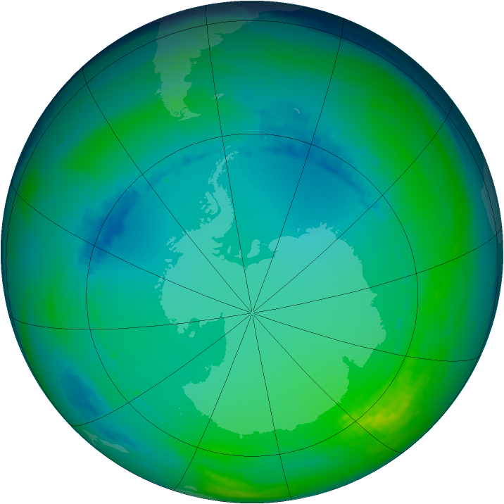 Ozone Map 1992-07-18